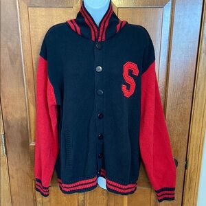 Bare Fox Vintage 50’s Style “S” Patch Varsity Cardigan  Button Down Size 2XL